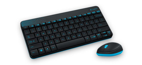 Combo Logitech MK240 Wireless Keyboard and Mouse (Black-Chartreuse) (920-008202)